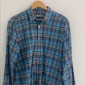 COPY - Burberry Brit button shirt blue checkered